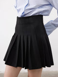 Pleated Mini Skirt Black: SİYAH