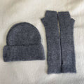 Baby alpaca hat & mittens 7394/7393: Navy