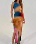 Sweetkama Ladies Sleeveless Multicolor Daily Long Dres: M / Multicolor