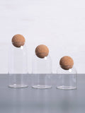 Glass Canister Set Round Cork Top