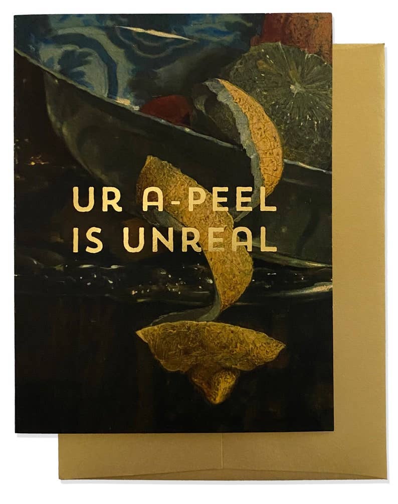 UNREAL A-PEEL Greeting Card - Gold Foil