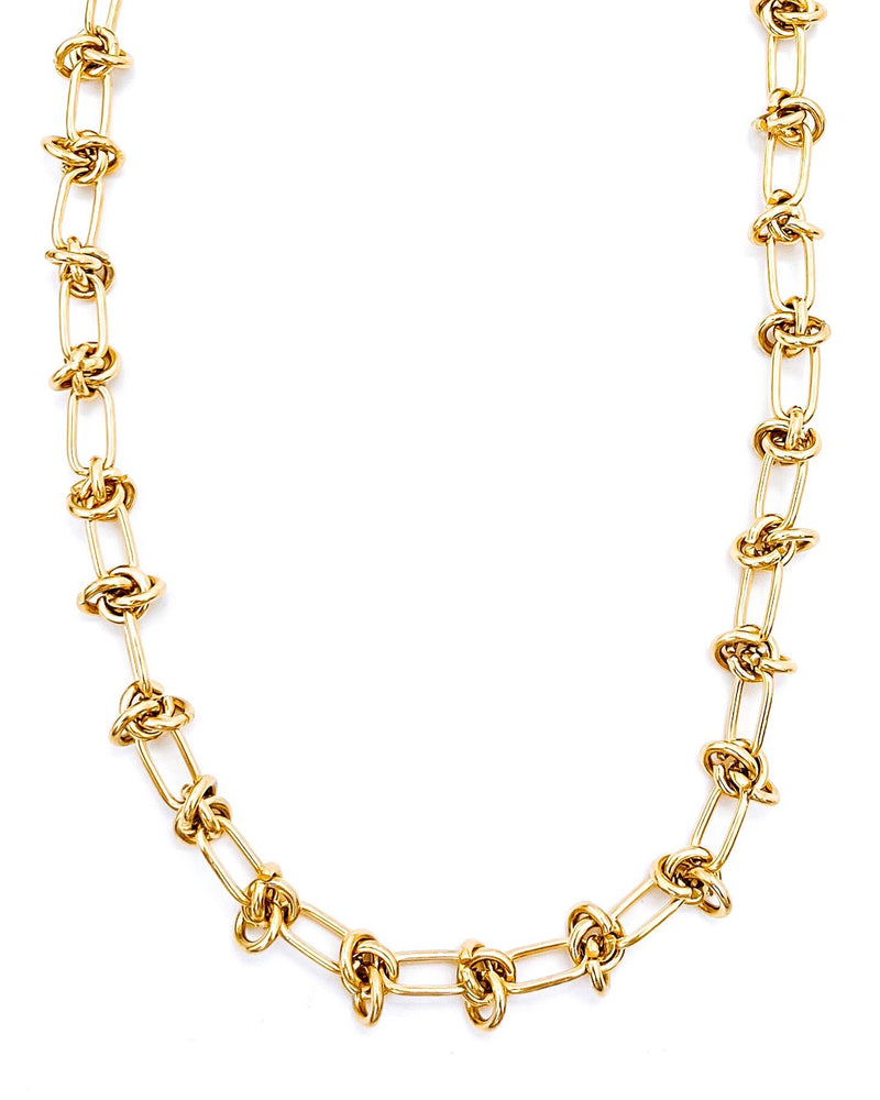 Chrishelle Gold Knot Chain Necklace