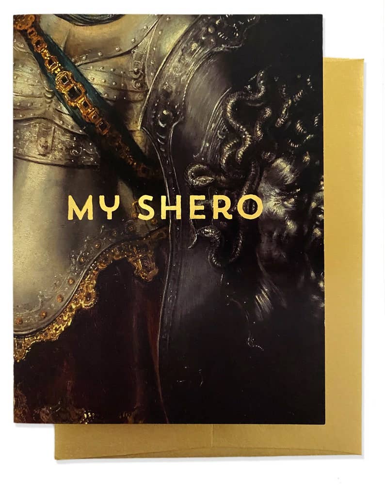 SHERO ARMOR Greeting Card - Gold Foil