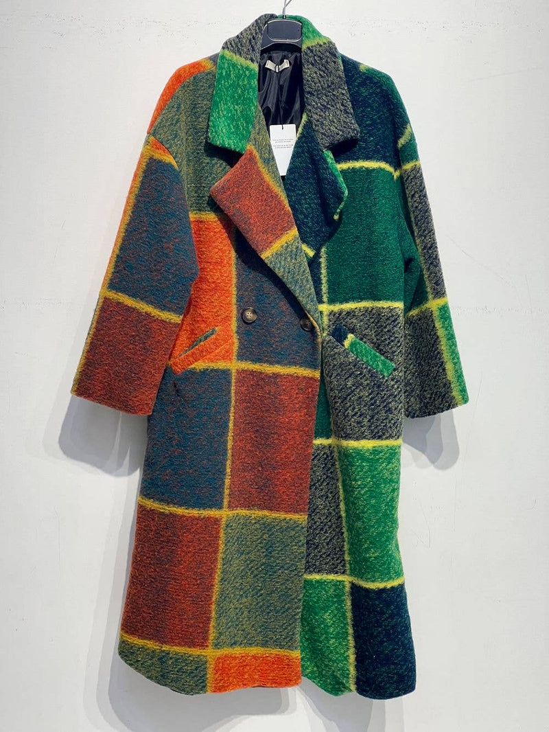 Wool coat 60705-2: Green