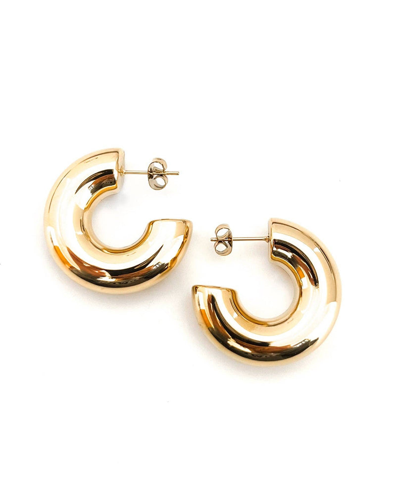 Eldon Hoop Earrings || Choose Color Silver Gold